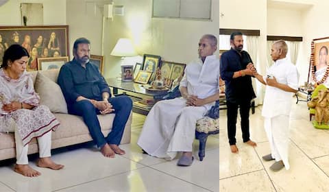 இளையராஜாவுக்கு ஆறுதல் சொன்ன தெலுங்கு நடிகர் மோகன் பாபு
