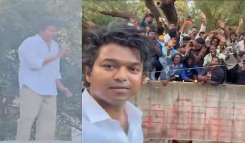 படப்பிடிப்பு தளத்தில் குவிந்த ரசிகர்களுடன் விஜய் ‛செல்பி