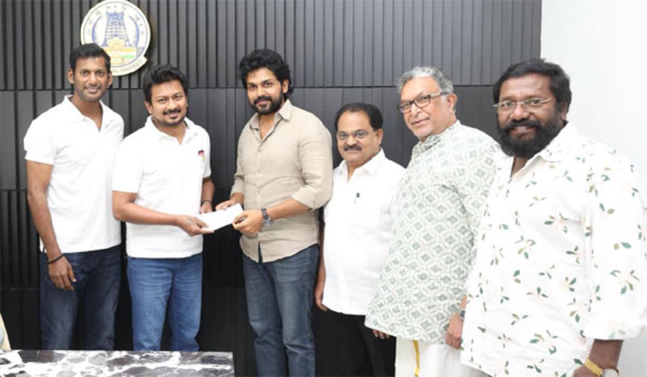 நடிகர் சங்கத்திற்கு கட்டடம் கட்ட உதயநிதி ரூ.1 கோடி நிதி