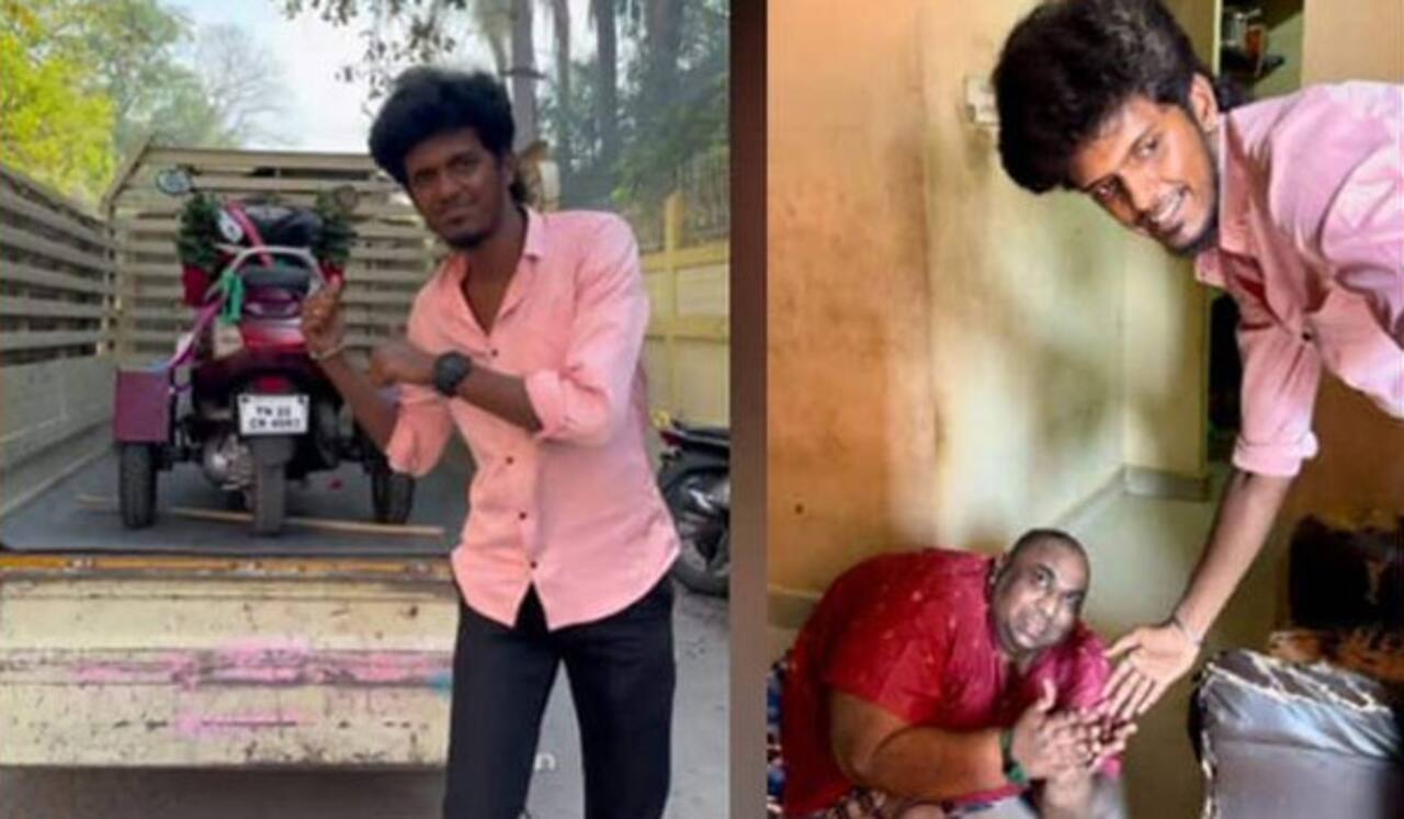 மாற்றுத்திறனாளி பட்டதாரிக்கு மூன்று சக்கர வாகனம் வாங்கி தந்த பாலா