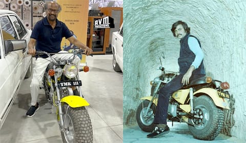 பாயும் புலி பைக்கில் ஆசைப்பட்டு அமர்ந்த ரஜினிகாந்த்