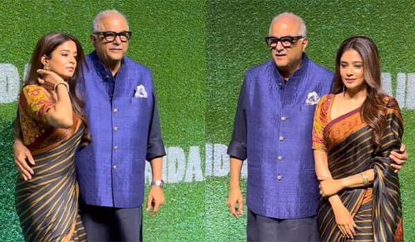 இப்படி தொடலாமா? : போனி கபூரைத் திட்டும் ரசிகர்கள்
