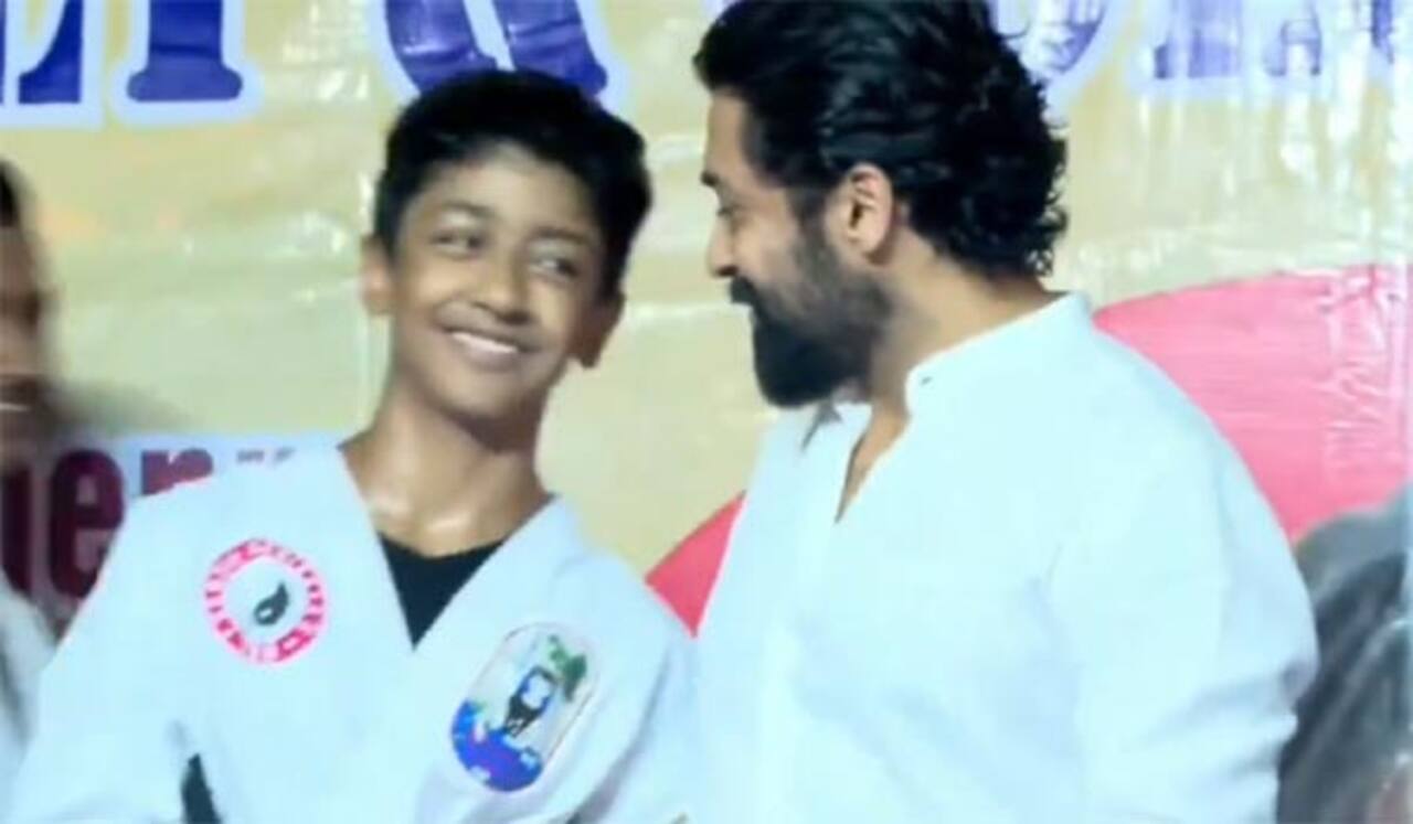 கராத்தேயில் பிளாக் பெல்ட் வாங்கிய சூர்யாவின் மகன் தேவ்!