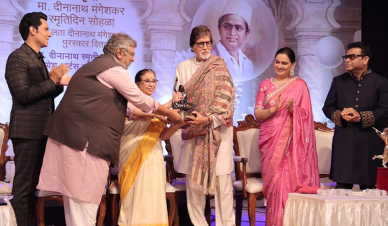 அமிதாப் பச்சன், ஏ.ஆர்.ரஹ்மானுக்கு லதா மங்கேஷ்கர் விருது வழங்கி கவுரவிப்பு