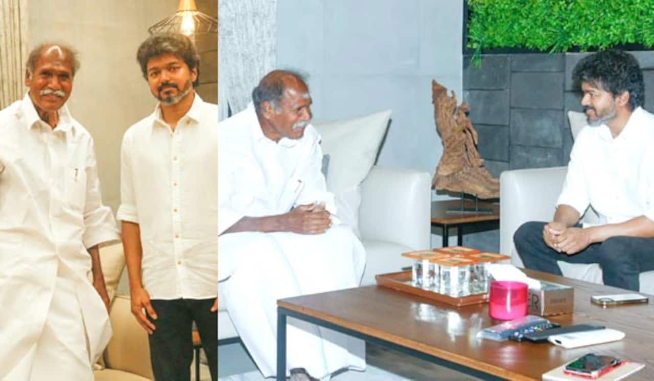 நடிகர் விஜய் உடன் புதுச்சேரி  முதல்வர் சந்திப்பு