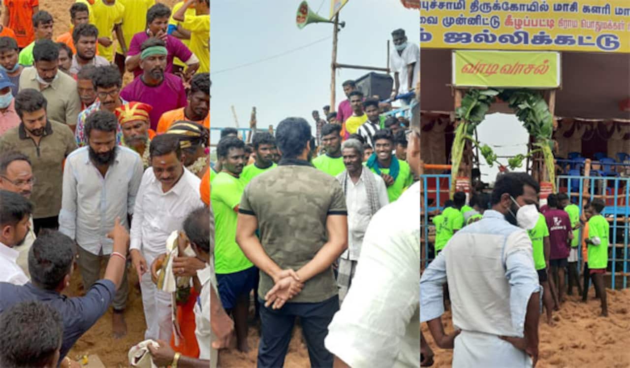 வாடிவாசல் படப்பிடிப்பு ஒத்திகையில் சூர்யா, வெற்றிமாறன்
