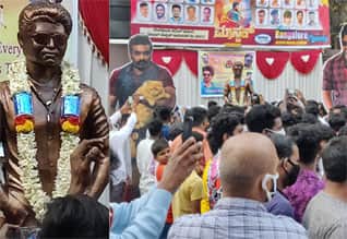 விஜய்க்கு சிலை வைத்த கர்நாடக ரசிகர்கள்