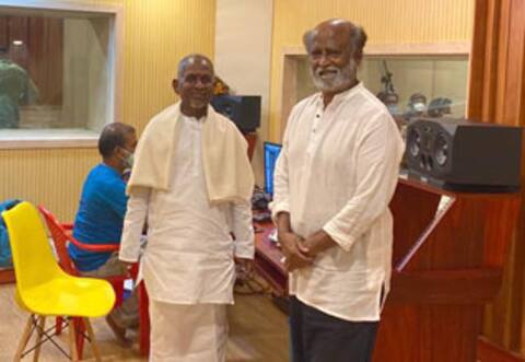 இளையராஜா ஸ்டூடியோவில் ரஜினிகாந்த்