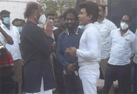 ஒரே தளத்தில் படப்பிடிப்பு : ரஜினியை சந்தித்த சரவணன்