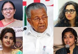 ஷைலஜா டீச்சரை ஏன் ஒதுக்கினீர்கள் ? : முதல்வரை நோக்கி நடிகைகள் கேள்வி