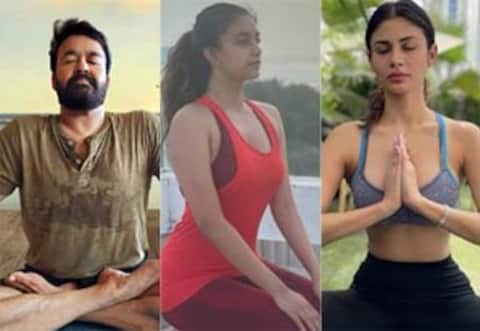 சர்வதேச யோகா தினம் - அசத்தும் திரைப்பிரபலங்கள்