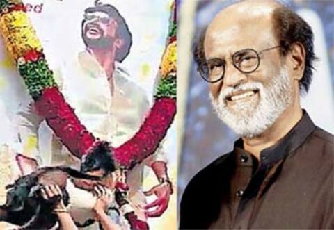 கட்-அவுட்டிற்கு ஆடு பலி கொடுத்த விவகாரம் - ரஜினி மீது போலீசில் புகார்