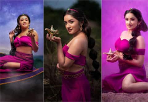 அலாவுதீன் விளக்குடன் ‛அழகு ரவீனா தாஹா
