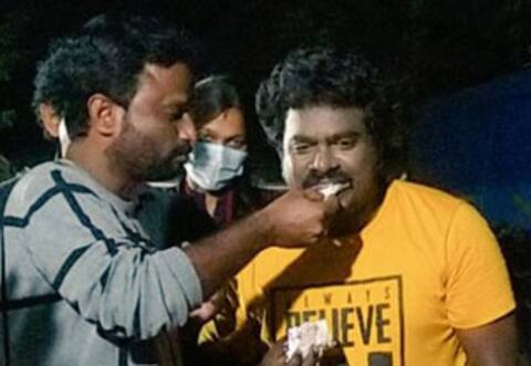 சூர்யா படப்பிடிப்பில் பிறந்தநாள் கொண்டாடிய தங்கதுரை