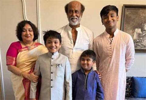 அண்ணாத்த படம் பார்த்து பேரனும் ; தாத்தாவும் குஷி