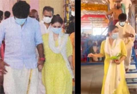 சோட்டானிக்கரை பகவதி அம்மன் கோயிலில் தரிசனம் செய்த நயன்தாரா - விக்னேஷ் சிவன்