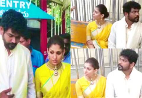 திருமணம் முடித்த கையோடு திருப்பதியில் விக்கி - நயன் வழிபாடு