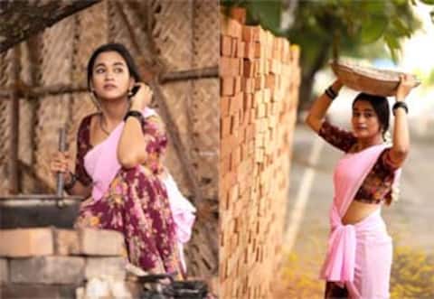 சித்தாள் கெட்டப்பில் காவ்யா அறிவுமணி!