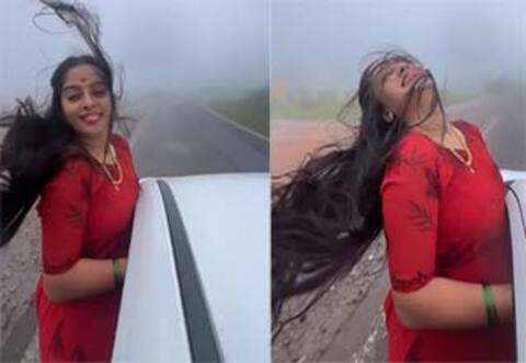 காரில் புட்போர்டு அடித்த ரம்யா கவுடா! அட்வைஸ் செய்யும் ரசிகர்கள்