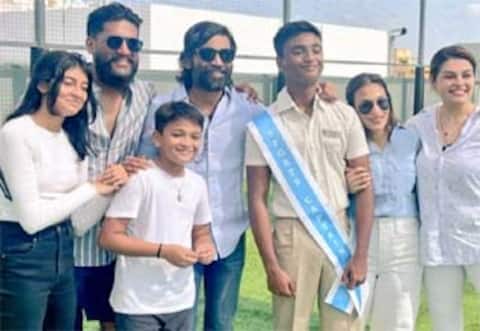 மகன் பள்ளி விழாவில் ஒன்றாகக் கலந்து கொண்ட தனுஷ், ஐஸ்வர்யா