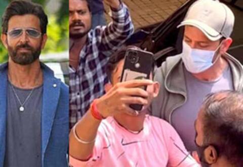 வலுக்கட்டாயமாக செல்பி எடுத்த ரசிகர் : அப்செட்டான ஹிருத்திக் ரோஷன்