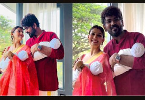இரட்டை குழந்தைகளுடன் தீபாவளி கொண்டாடிய நயன்தாரா - விக்னேஷ் சிவன்