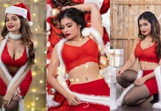 கிறிஸ்துமஸ் கொண்டாட்டத்தில் உச்சக்கட்ட கவர்ச்சி! தர்ஷா குப்தாவின் வைரல் போட்டோஸ்