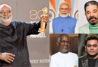 கோல்டன் குளோப் வென்ற ‛ஆர்ஆர்ஆர் : பிரதமர், இளையராஜா, கமல், ரஜினி வாழ்த்து