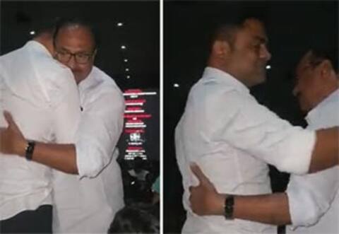 வாரிசு இயக்குனர் வம்சியை கட்டித் தழுவி வாழ்த்திய அவரது அப்பா