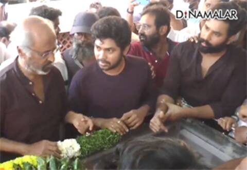 மயில்சாமியின் ஆசையை நிறைவேற்றுவேன் : அஞ்சலி செலுத்திய பின் ரஜினி பேட்டி