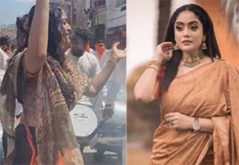 சிவராத்திரி கொண்டாட்டம் - தெருவில் செம ஆட்டம் போட்ட அபிராமி வெங்கடாசலம்