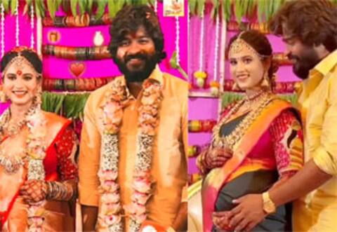 கோலாகலமாக நடந்த வளைகாப்பு : மகிழ்ச்சியில் கண்மணி - நவீன்