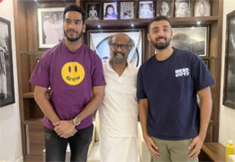 ரஜினியை சந்தித்த கிரிக்கெட் வீரர்கள்