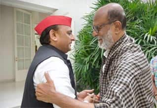 சமாஜ்வாதி கட்சித் தலைவர் அகிலேஷ் உடன் ரஜினிகாந்த் சந்திப்பு