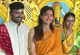 உதவியாளர் திருமணத்தில் நேரில் கலந்து கொண்டு வாழ்த்திய ராஷ்மிகா