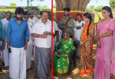 நடிகர் மாரிமுத்துவுக்கு வானத்தைப் போல சீரியல் குழுவினர் மவுன அஞ்சலி!
