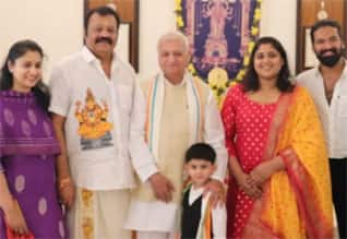 மகளின் திருமணத்திற்காக கேரள கவர்னருக்கு விருந்தளித்த சுரேஷ்கோபி