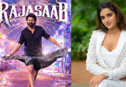 ராஜா ஸாப் படப்பிடிப்பில் பிரபாஸுடன் இணைந்த நிதி அகர்வால்