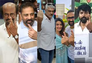 இந்தியாவில் தேர்தல் திருவிழா : ஓட்டளித்து ஜனநாயக கடமையாற்றிய தமிழ் திரைப்பிரபலங்கள்...!