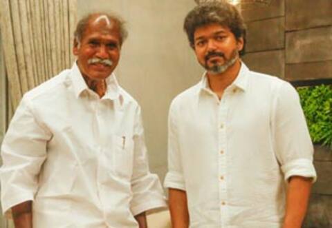 நடிகர் விஜய் உடன் புதுச்சேரி  முதல்வர் சந்திப்பு