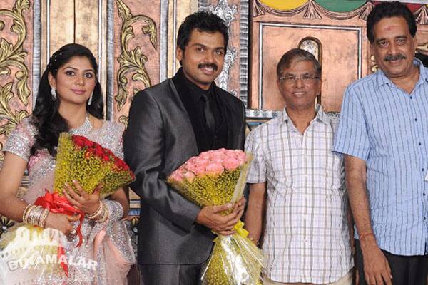 கார்த்தி - ரஞ்சனி திருமண வரவேற்பு!