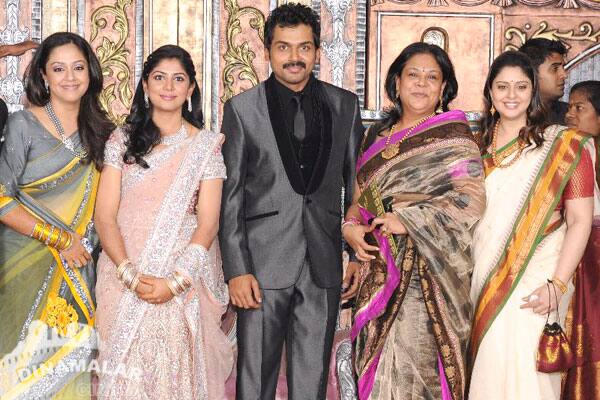கார்த்தி - ரஞ்சனி திருமண வரவேற்பு!