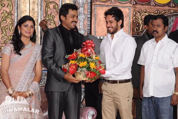 கார்த்தி - ரஞ்சனி திருமண வரவேற்பு!
