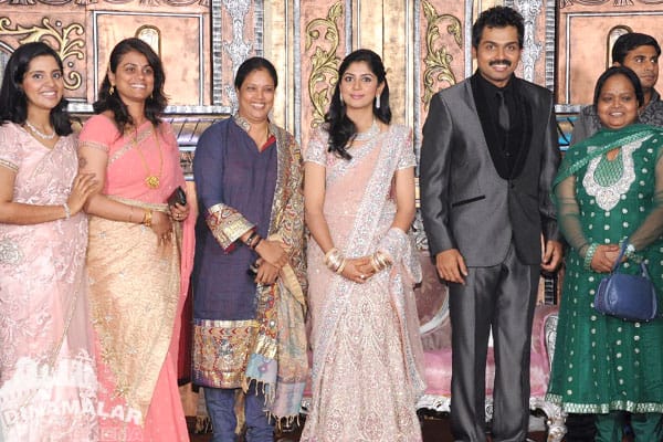கார்த்தி - ரஞ்சனி திருமண வரவேற்பு!