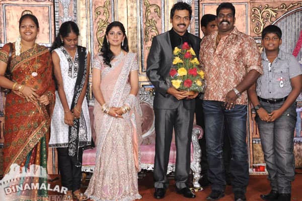 கார்த்தி - ரஞ்சனி திருமண வரவேற்பு!