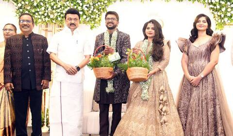 சார்லி மகன் திருமணம் : முதல்வர் நேரில் வாழ்த்து