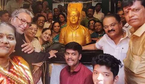 தென்கரையில் டி.ஆர்.மகாலிங்கம் சிலை திறப்பு விழா : பி.சுசீலா, நாசர் உள்ளிட்ட திரைப் பிரபலங்கள் பங்கேற்பு