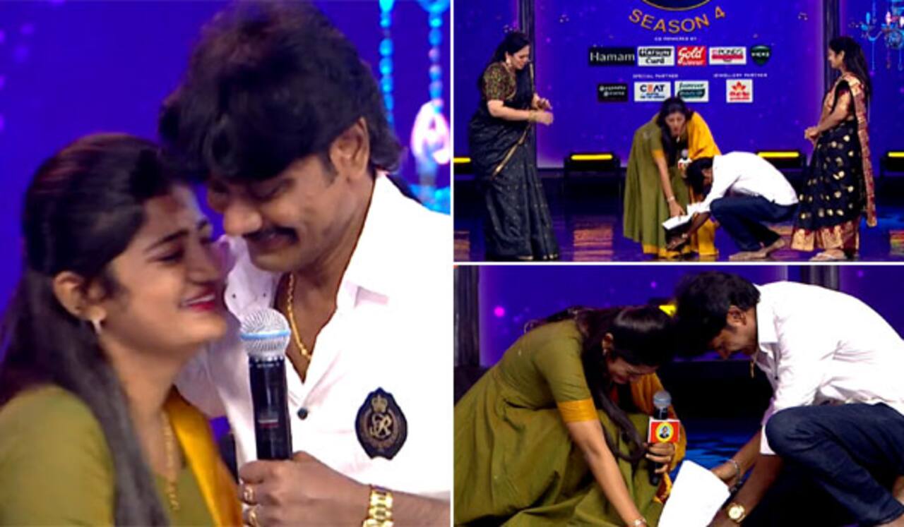 காலில் விழுந்த தந்தை : உணர்ச்சிமயமான சரிகமப நிகழ்ச்சி மேடை