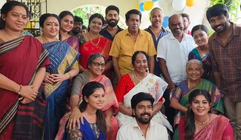 சிறகடிக்க ஆசை குழுவினருடன் பழம்பெரும் நடிகை கே ஆர் விஜயா!