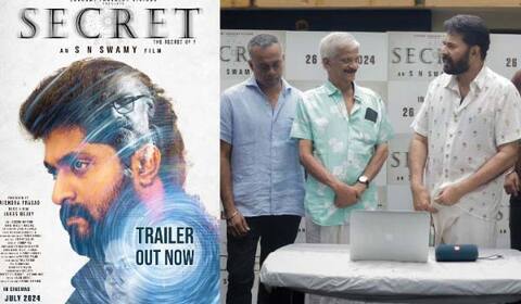 கவுதம் மேனன் படப்பிடிப்பில் சிபிஐ கதாசிரியரின் பட டிரைலரை வெளியிட்ட மம்முட்டி